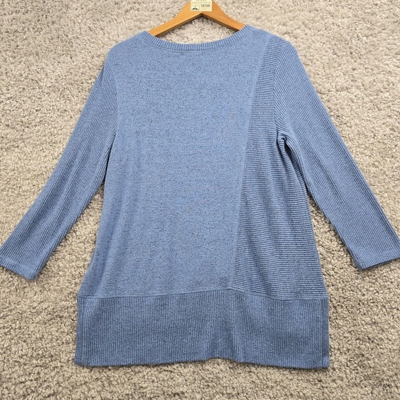 Habitat Clothes To Live In‎ Womens Medium Blue Long Sleeve Tunic Stretch Soft - Picture 7 of 11